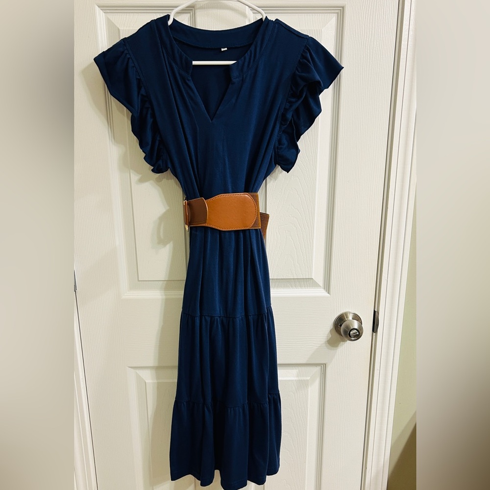 Elegant Navy Blue Dress